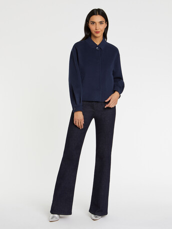 Cropped jacket with wool collar - Orage