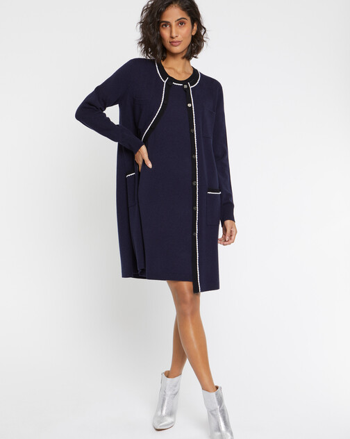 Cardigan long en laine et cachemire