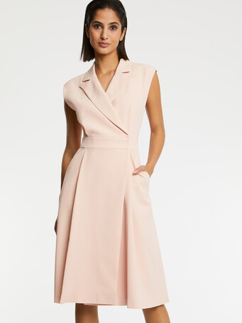 Robe en crêpe envers satin - Dragee