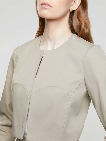 Veste en coton couture - Taupe