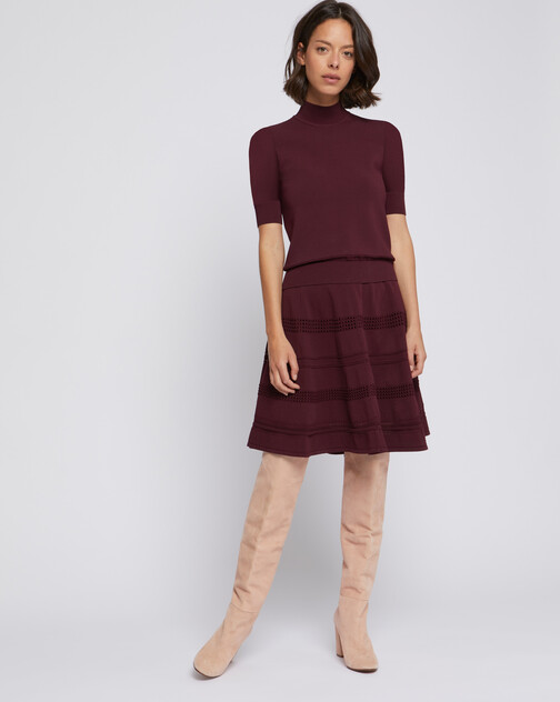 Jupe patineuse en maille viscose