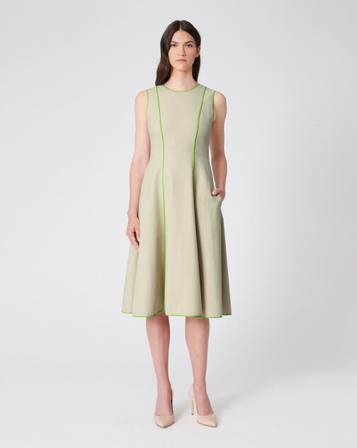 Two-tone cotton dress