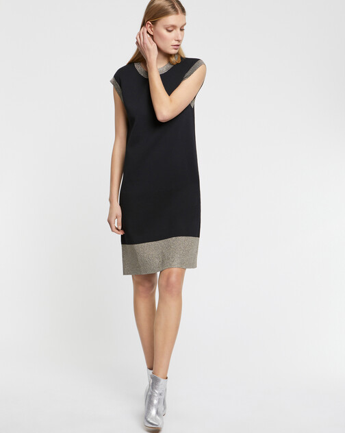 Robe droite en maille Milano et lurex