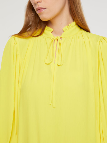 Robe fluide en crépon de soie - Soleil