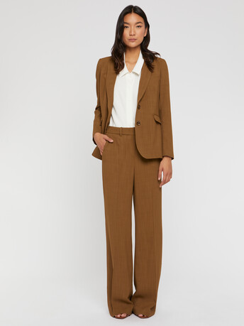 Pantalon ample en toile de viscose - Havane