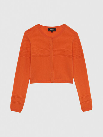 Cardigan en cachemire - Mandarine