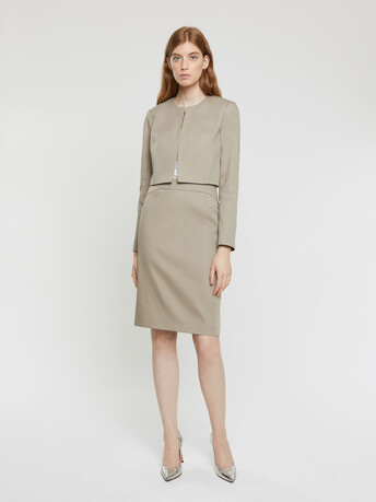 Veste en coton couture - Taupe