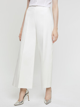 Pantalon en coton couture - Blanc
