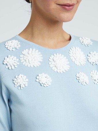 KNITTED SWEATER - Sky blue