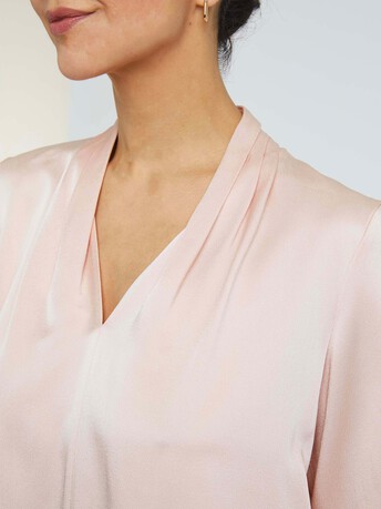 Haut en crêpe envers satin - Dragee