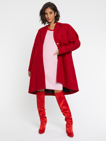 Wool and cashmere sweater dress - Candy pink/ hibiscus