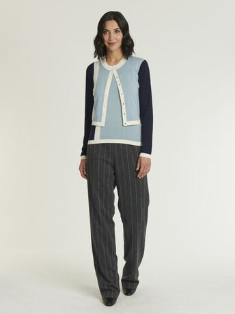 KNITTED CARDIGAN - Glacier / marine