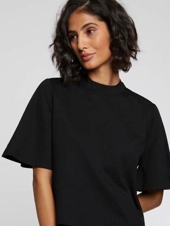Haut court et ample en jersey - Noir