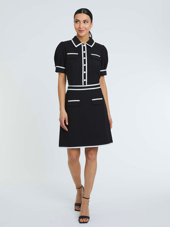 Jupe en jersey - Noir / blanc