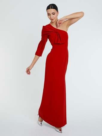 WOVEN DRESS - Rouge