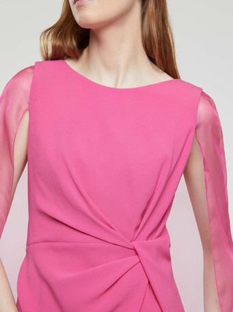 Satin-back crepe dress - Pink