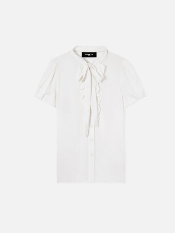 Stretch charmeuse shirt - Off white