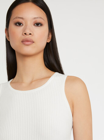 KNITTED TANK TOP - Off white