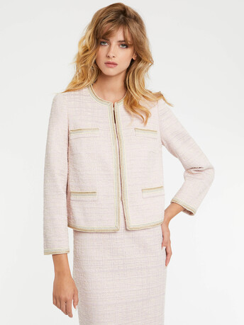 WOVEN SUIT JACKET - Rose