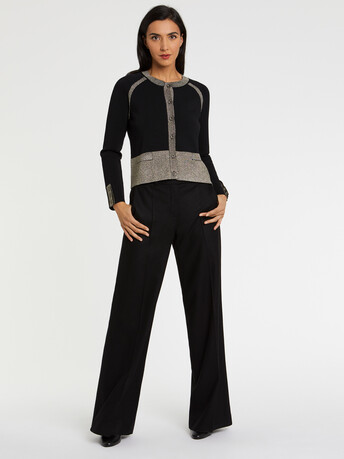 Cardigan en maille Milano et lurex - Noir