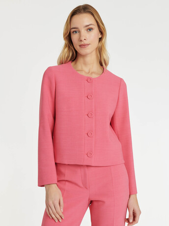 WOVEN SUIT JACKET - Pink