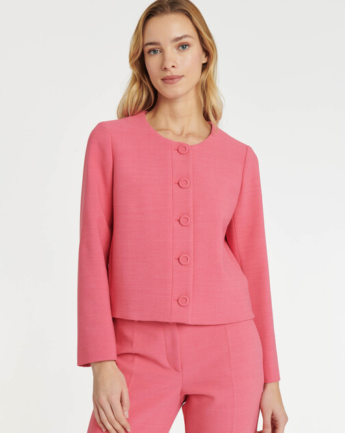 Veste courte en tricotine stretch