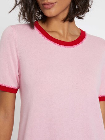 Robe pull en laine et cachemire - Candy pink/ hibiscus