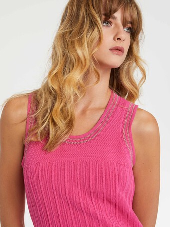 Robe en crochet - Rose shocking