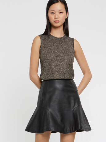Débardeur en maille lurex - Noir