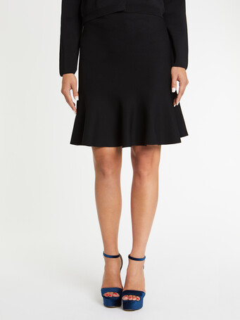 Mini-jupe patineuse en viscose Milano - Noir