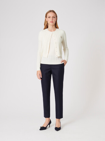 Wool and cashmere cardigan - Off white